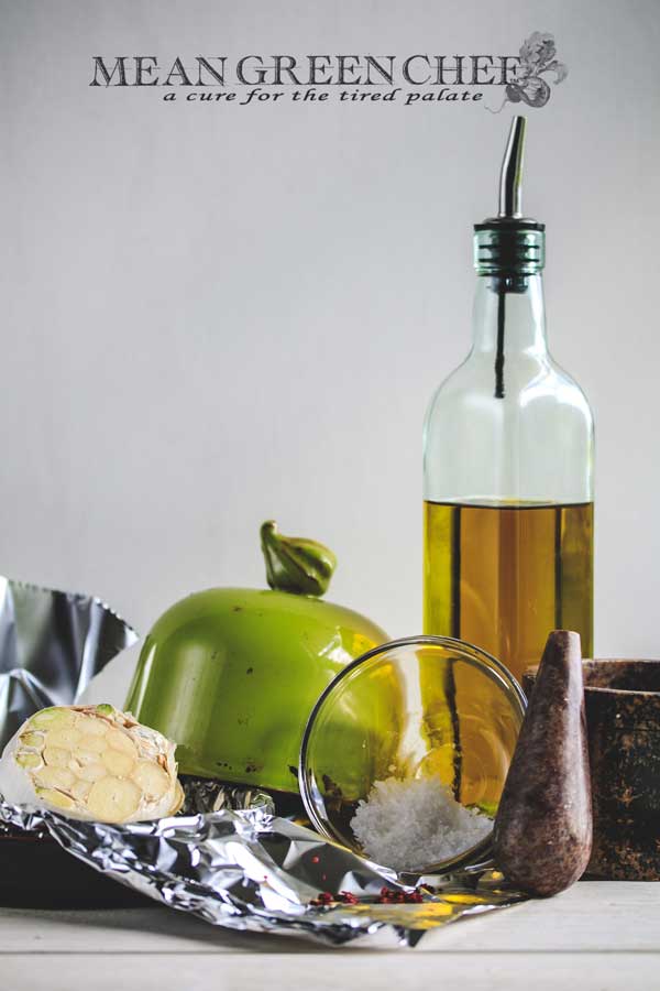 Oven Roasted Garlic Recipe | Mean Green Chef