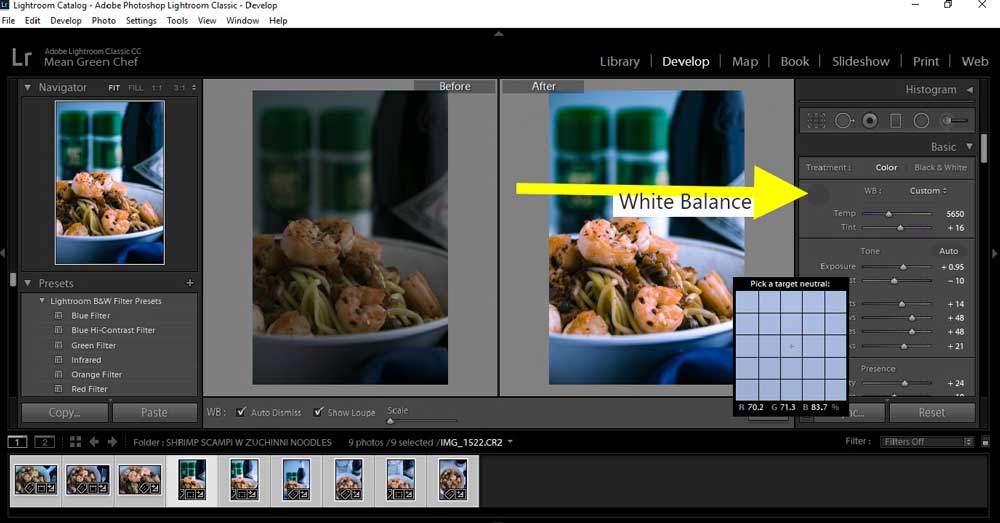 Learn Lightroom Basics for Food Photography | Mean Green Chef