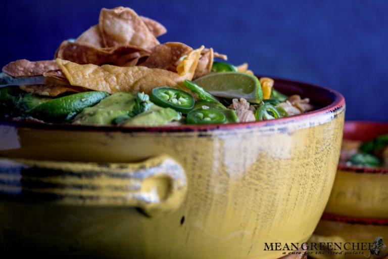 Side photo of Mexican Tortilla Chicken Soup