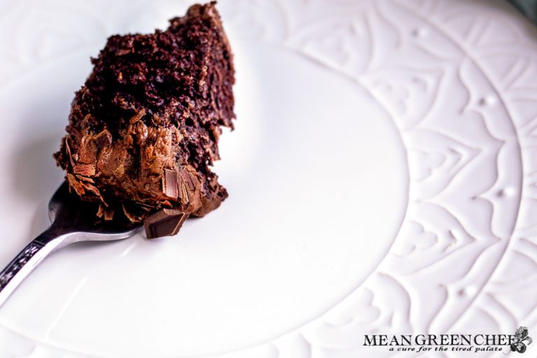 Forkful of Chocolate Storm Cake.