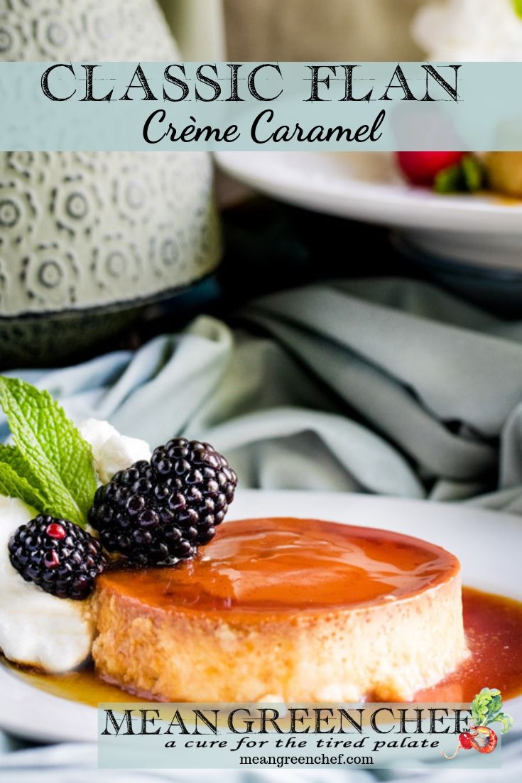 Classic Flan Crème Caramel ready to be served.